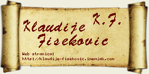 Klaudije Fišeković vizit kartica